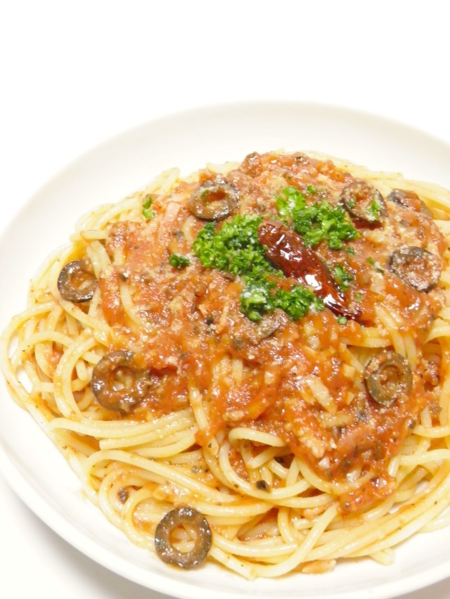 贅沢トマトソースのスパゲティ♪の画像