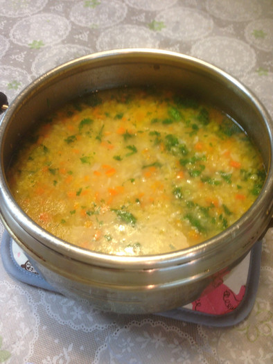 シリア♡ネダルさんの豆の色どりスープの写真
