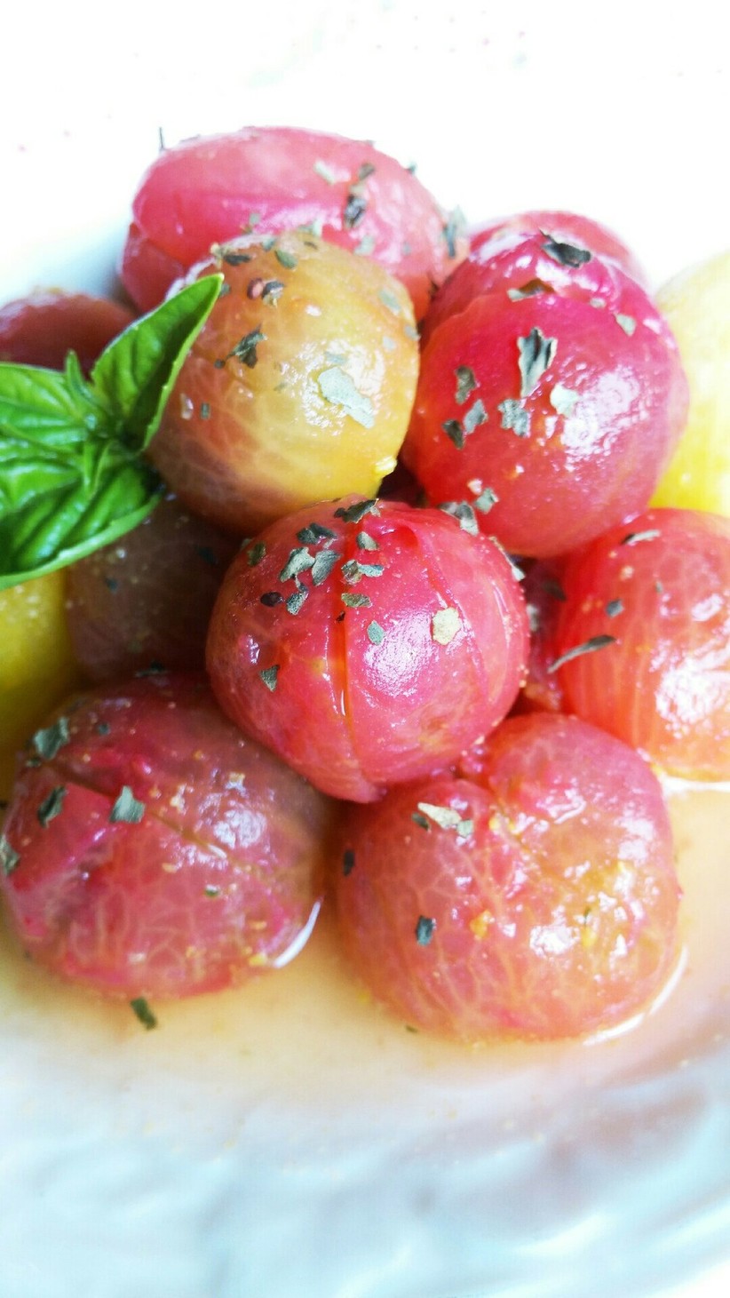 トマト大量消費　ミニトマトコンソメ漬けの画像
