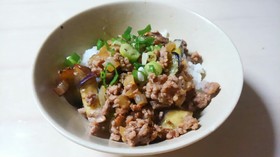 夏バテに最適!簡単ナスの肉味噌丼&茶づけ
