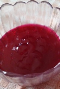 赤紫蘇（しそ）ジュースの餡かけソース