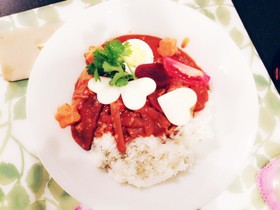 ビーツのカレーライス♡可愛いく…♪