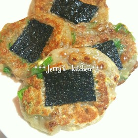 納豆✿山芋✿オクラのふわふわ磯辺焼き♪