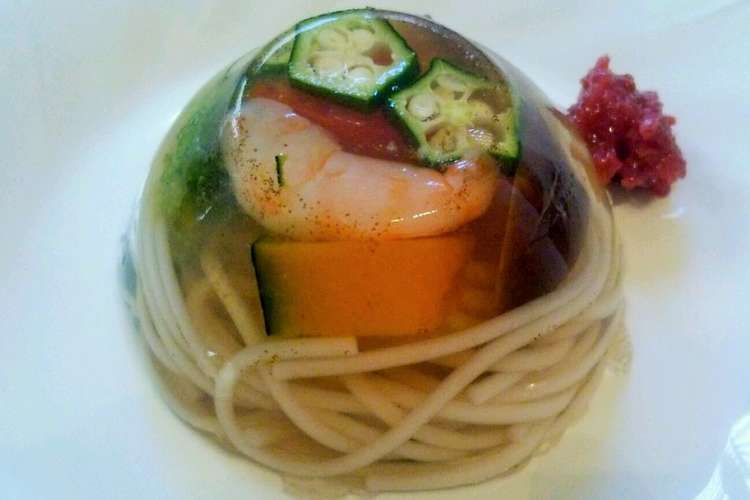 そうめんの寒天寄せ