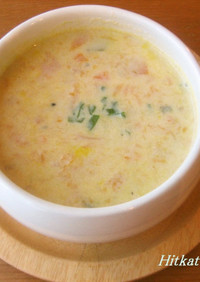 豆乳と長葱で♡キャロットスープ