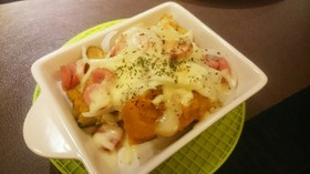 リメイク⭐かぼちゃの煮物チーズグラタン風