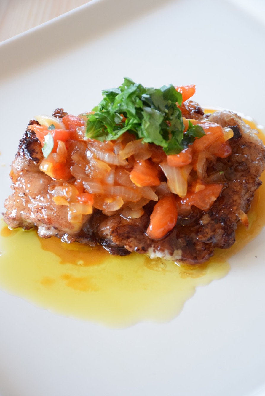 地中海料理：オリーブオイルとカジキマグロの画像