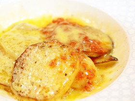レンジでポテトチーズ マヨケチャップで!