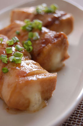 高野豆腐のチーズin照り焼き