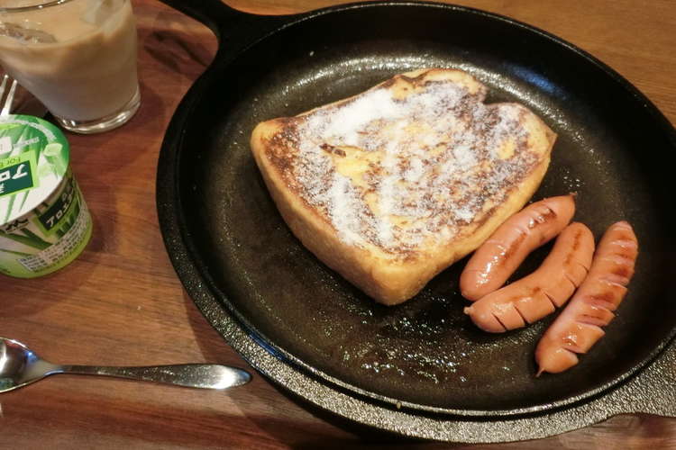 スキレットでヘルシーフレンチトースト レシピ 作り方 By あおまきばおー クックパッド