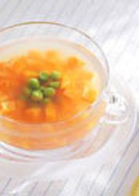 【夏野菜】にんじんの冷製コンソメスープ