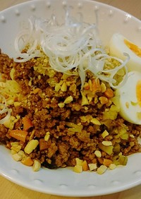 豆乳で汁なし担々麺