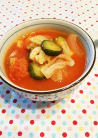 夏野菜スープ★具沢山・ミネストローネ風♪