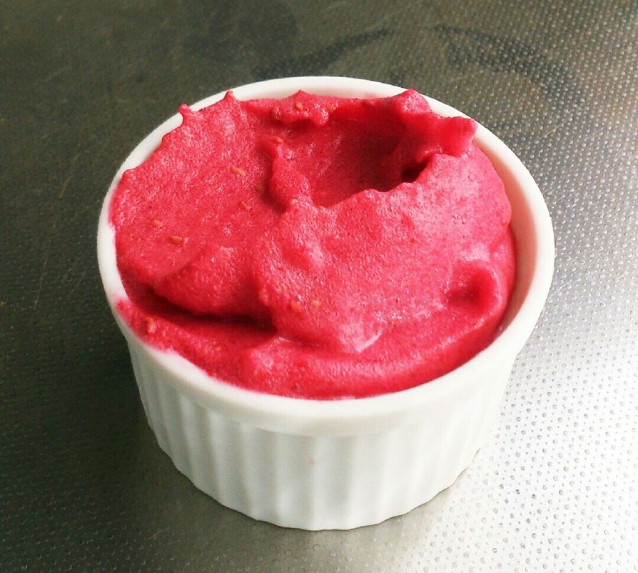 ピーチラズベリーシャーベットのレシピ