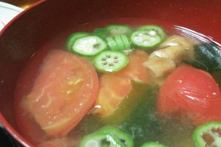 暑い日にも 夏のさっぱりトマト味噌汁 レシピ 作り方 By みぃ0u0 クックパッド 簡単おいしいみんなのレシピが352万品
