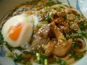ぶたキツネうどん♪