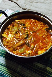 韓国の男子飯 ブテチゲ（部隊鍋）