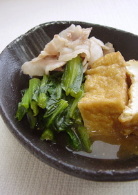 小松菜と豚バラのさっと煮。