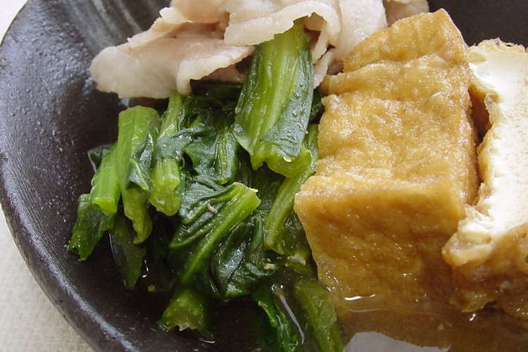 小松菜と豚バラのさっと煮 レシピ 作り方 By ラビー クックパッド 簡単おいしいみんなのレシピが353万品