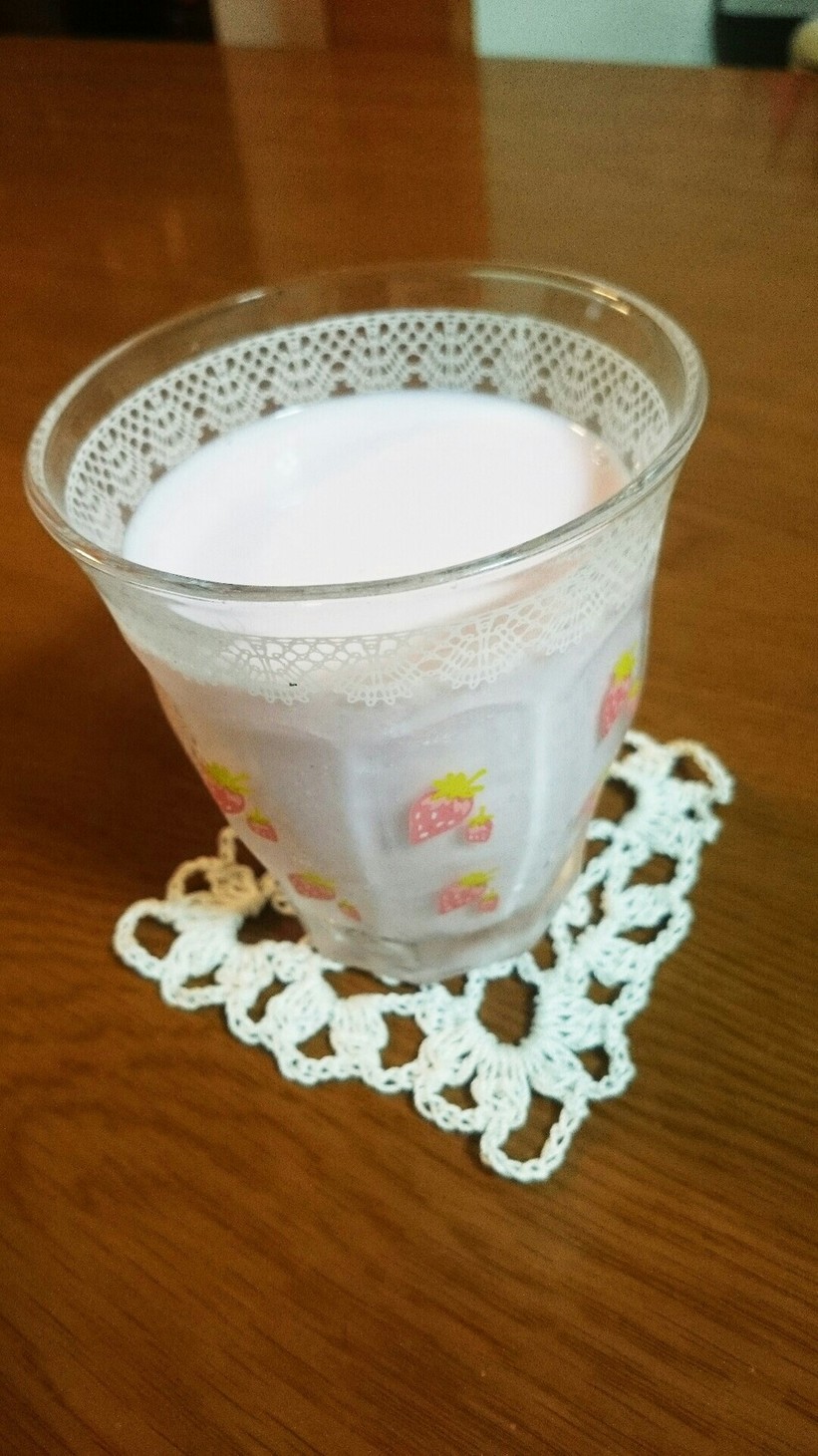 ホットも☆かき氷シロップのイチゴミルク！の画像