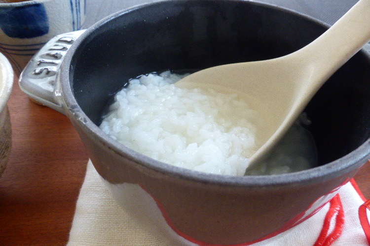 ストウブココットdegohanでお粥 レシピ 作り方 By さなえのおうちご飯 クックパッド 簡単おいしいみんなのレシピが352万品