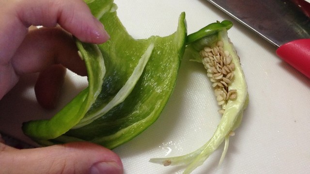 万願寺シシトウ とうがらし の種だし方 レシピ 作り方 By Kinako10 クックパッド