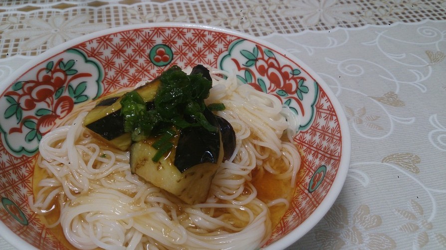 揚げ茄子×梅の変わり素麺☆の画像