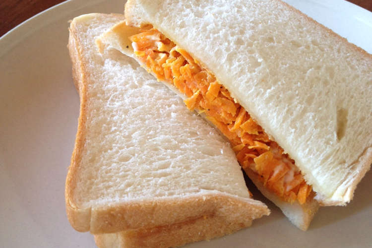 朝食に にんじんしりしりサンドイッチ レシピ 作り方 By Emmannem クックパッド 簡単おいしいみんなのレシピが371万品