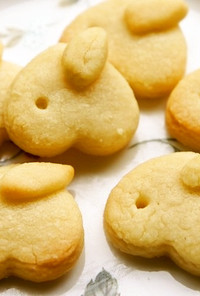 ハート型de子供が作るミニうさぎクッキー