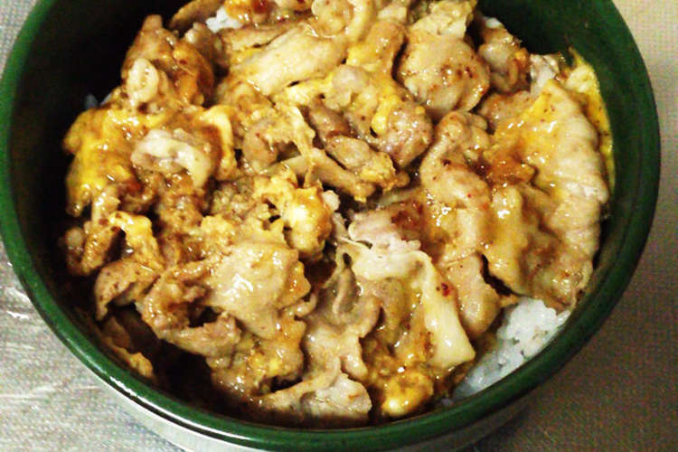 簡単 豚肉の卵とじ丼 レシピ 作り方 By ぴーcook クックパッド 簡単おいしいみんなのレシピが354万品