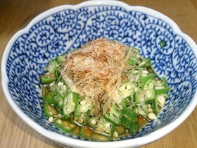 居酒屋気分☆きざみオクラの酢の物