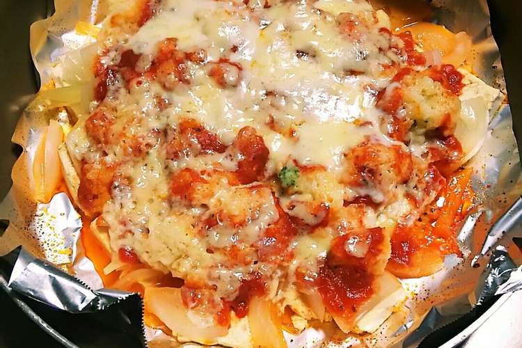 豆腐でヘルシーにフライパンピザ レシピ 作り方 By Oyo1 クックパッド 簡単おいしいみんなのレシピが352万品