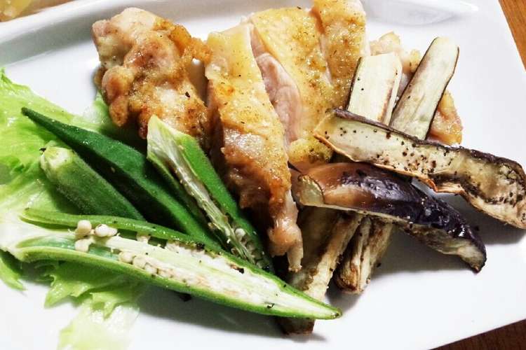 鶏肉のハーブ焼きと焼き野菜の盛り合わせ レシピ 作り方 By るぅ クックパッド 簡単おいしいみんなのレシピが374万品