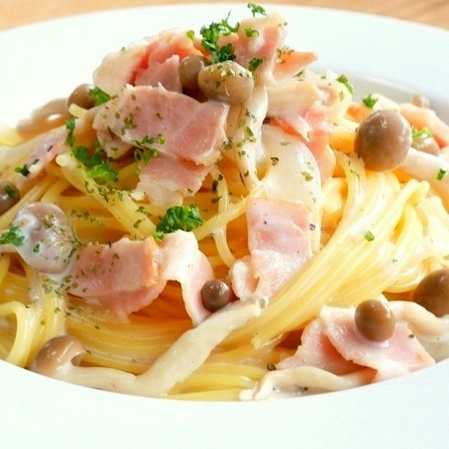 ベーコンとしめじのクリームパスタ レシピ 作り方 By Aprea クックパッド