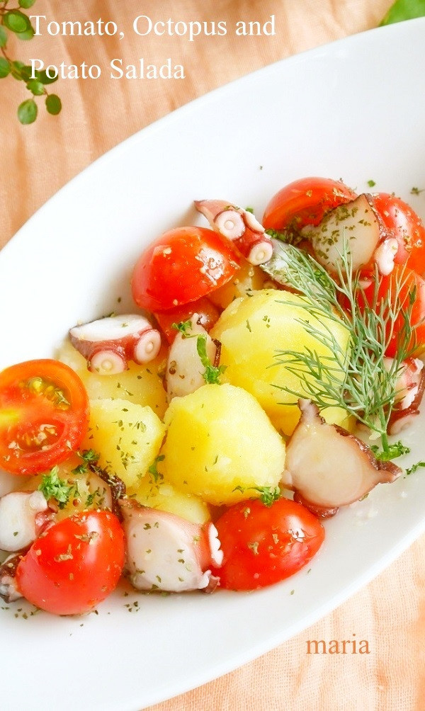 タコ・トマト・ポテトのフレンチサラダの画像