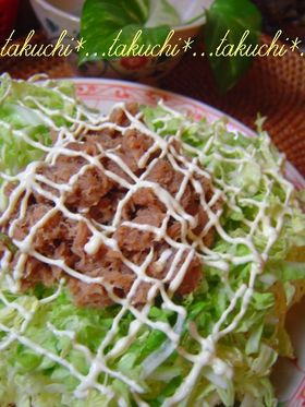 ツナそぼろで春キャベツサラダ