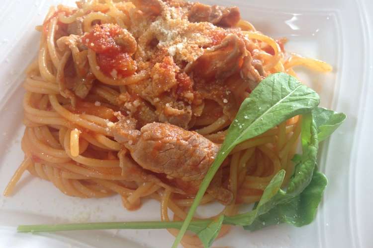 豚コマとトマトのパスタ レシピ 作り方 By トトロパパ クックパッド 簡単おいしいみんなのレシピが358万品