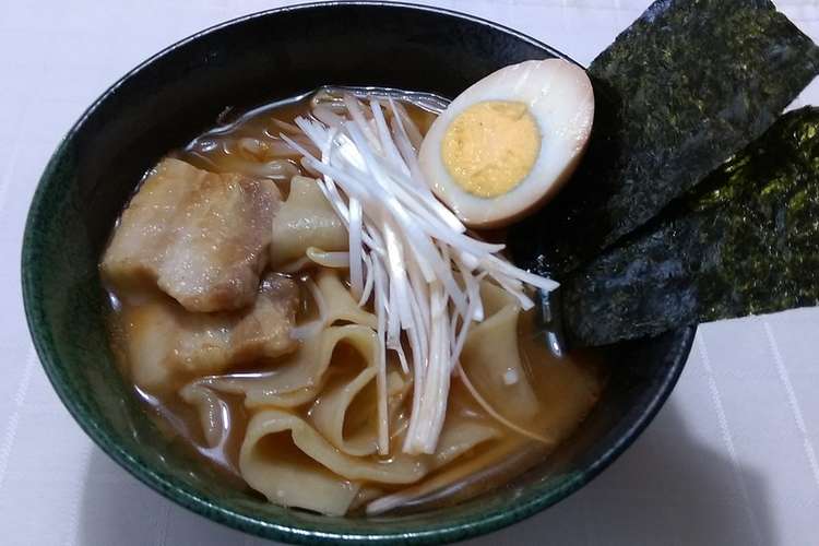 手作り極太中華麺で煮込みラーメン レシピ 作り方 By よっちゃん06 クックパッド