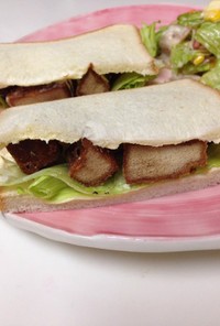高野豆腐の唐揚げ風サンド