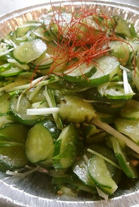 きゅうりと水菜のチョレギ風サラダ