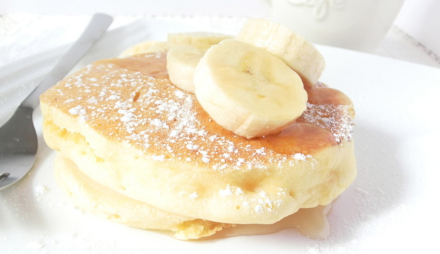 パンケーキ、卵、ベーコンのレシピ