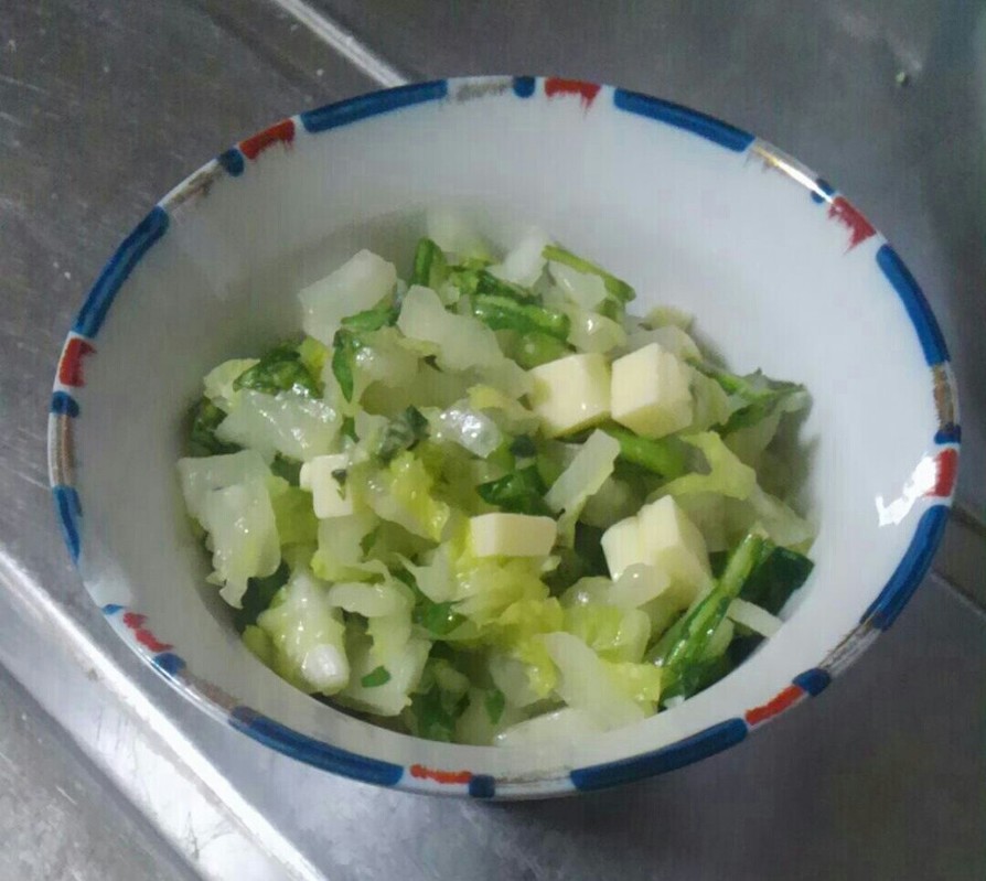 【糖質制限】白菜と春菊のチーズサラダの画像