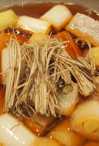 メバチマグロ、千寿葱、三関せりでねぎま鍋