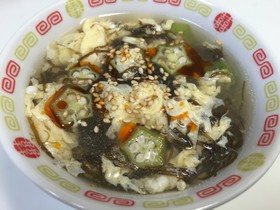 簡単‼市販のもずく酢でスープ
