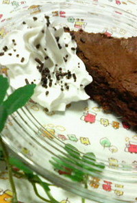 チョコと卵「だけ」で☆チョコレートケーキ