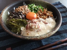 簡単ネバネバ蕎麦