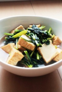 ♡小松菜と厚揚げ豆腐の煮物♡