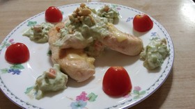 サッコが作る☆ささみチーズアボカドソース