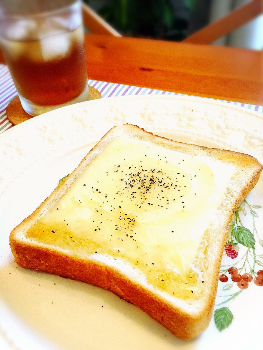 甘しょっぱい♡ハニーチーズトーストの画像