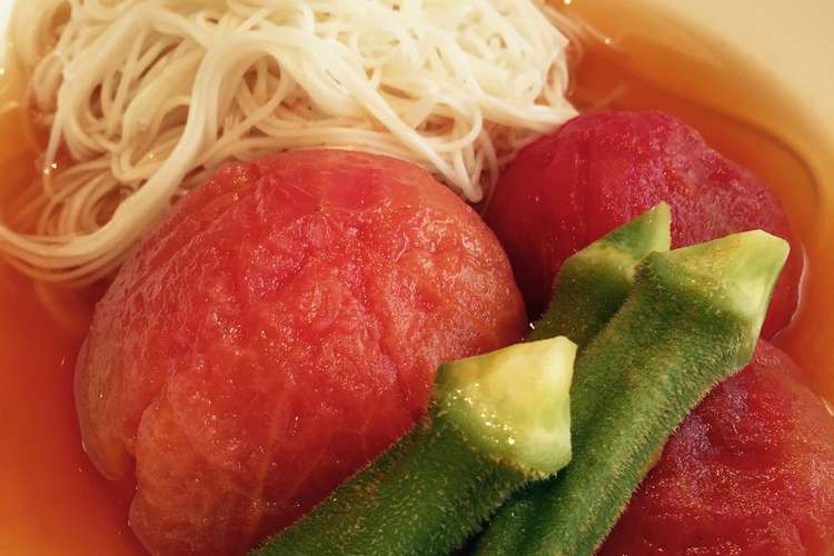 湯むきいらずトマトの丸ごと麺つゆ煮 レシピ 作り方 By Yuming 彡 クックパッド 簡単おいしいみんなのレシピが358万品